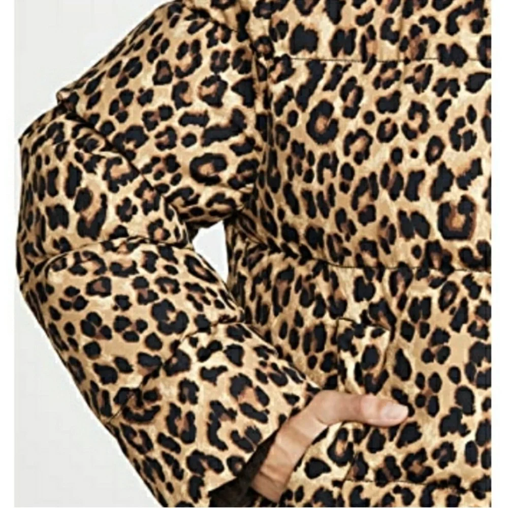 Veronica Beard Casper Leopard Print Puffer Jacket in Size Small - Picture 11 of 16